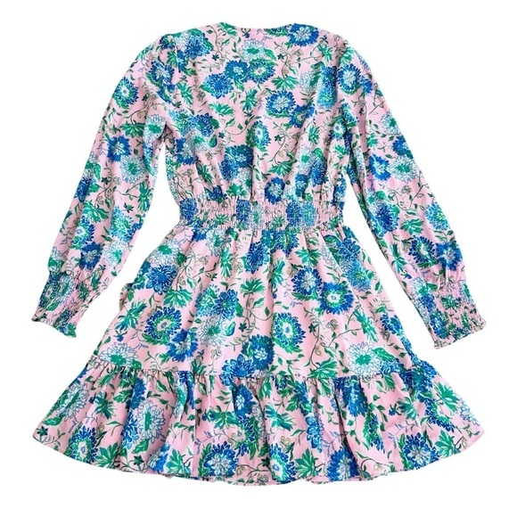 Lilly Pulitzer Cristiana floral long-sleeve dress Conch Shell Pink Rumor Has It - Picture 10 of 16